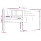 vidaXL Cabecero de cama madera maciza de pino gris 206x4x100 cm vidaXL Cabecero de cama madera maciza de pino gris 206x4x100 cm
