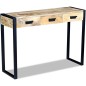 vidaXL Mesa consola con 3 cajones madera de mango 110x35x78 cm vidaXL Mesa consola con 3 cajones madera de mango 110x35x78 cm