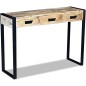 vidaXL Mesa consola con 3 cajones madera de mango 110x35x78 cm vidaXL Mesa consola con 3 cajones madera de mango 110x35x78 cm