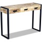 vidaXL Mesa consola con 3 cajones madera de mango 110x35x78 cm vidaXL Mesa consola con 3 cajones madera de mango 110x35x78 cm