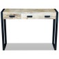 vidaXL Mesa consola con 3 cajones madera de mango 110x35x78 cm vidaXL Mesa consola con 3 cajones madera de mango 110x35x78 cm