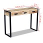 vidaXL Mesa consola con 3 cajones madera de mango 110x35x78 cm vidaXL Mesa consola con 3 cajones madera de mango 110x35x78 cm