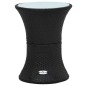 vidaXL Mesa de jardín en forma de tambor ratán sintético negro vidaXL Mesa de jardín en forma de tambor ratán sintético negro