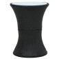 vidaXL Mesa de jardín en forma de tambor ratán sintético negro vidaXL Mesa de jardín en forma de tambor ratán sintético negro