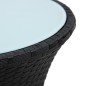 vidaXL Mesa de jardín en forma de tambor ratán sintético negro vidaXL Mesa de jardín en forma de tambor ratán sintético negro