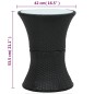 vidaXL Mesa de jardín en forma de tambor ratán sintético negro vidaXL Mesa de jardín en forma de tambor ratán sintético negro