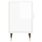 vidaXL Mueble de TV madera de ingeniería blanco brillante 150x30x50 cm