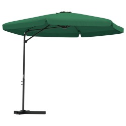 vidaXL Sombrilla de jardín con palo de acero 300 cm verde