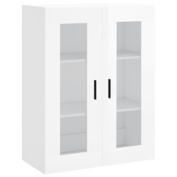 vidaXL Armario de pared blanco brillante 69,5x34x90 cm