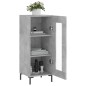 vidaXL Aparador de madera contrachapada gris hormigón 34,5x34x90 cm vidaXL Aparador de madera contrachapada gris hormigón 34,5x34x90 cm