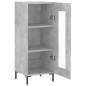 vidaXL Aparador de madera contrachapada gris hormigón 34,5x34x90 cm vidaXL Aparador de madera contrachapada gris hormigón 34,5x34x90 cm