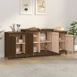 vidaXL Aparador de madera maciza de pino marrón miel 164x37x68 cm vidaXL Aparador de madera maciza de pino marrón miel 164x37x68 cm
