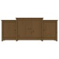 vidaXL Aparador de madera maciza de pino marrón miel 164x37x68 cm vidaXL Aparador de madera maciza de pino marrón miel 164x37x68 cm