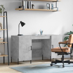 vidaXL Escritorio madera de ingeniería gris hormigón 140x50x75 cm