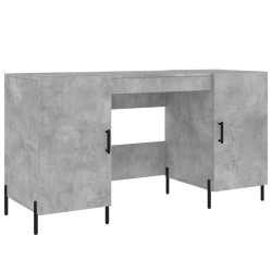 vidaXL Escritorio madera de ingeniería gris hormigón 140x50x75 cm