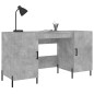 vidaXL Escritorio madera de ingeniería gris hormigón 140x50x75 cm vidaXL Escritorio madera de ingeniería gris hormigón 140x50x75 cm