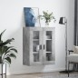 vidaXL Armario de pared gris hormigón 69,5x34x90 cm