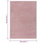 vidaXL Alfombra de pelo corto rosa 240x340 cm vidaXL Alfombra de pelo corto rosa 240x340 cm