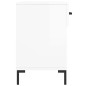 vidaXL Banco zapatero madera de ingeniería blanco brillo 102x35x55 cm vidaXL Banco zapatero madera de ingeniería blanco brillo 102x35x55 cm