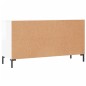 vidaXL Banco zapatero madera de ingeniería blanco brillo 102x35x55 cm vidaXL Banco zapatero madera de ingeniería blanco brillo 102x35x55 cm