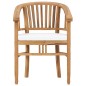 vidaXL Set de comedor de jardín 3 pzas y cojines madera maciza de teca vidaXL Set de comedor de jardín 3 pzas y cojines madera maciza de teca