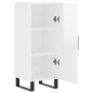 vidaXL Aparador de madera contrachapada blanco brillante 34,5x34x90 cm vidaXL Aparador de madera contrachapada blanco brillante 34,5x34x90 cm
