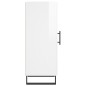 vidaXL Aparador de madera contrachapada blanco brillante 34,5x34x90 cm vidaXL Aparador de madera contrachapada blanco brillante 34,5x34x90 cm