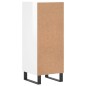 vidaXL Aparador de madera contrachapada blanco brillante 34,5x34x90 cm vidaXL Aparador de madera contrachapada blanco brillante 34,5x34x90 cm