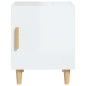 vidaXL Mesita de noche madera contrachapada blanco brillante vidaXL Mesita de noche madera contrachapada blanco brillante