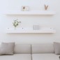vidaXL Estantes de pared 2 uds madera maciza de pino blanco 110x12x9cm