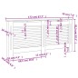 vidaXL Cubierta para radiador MDF negro 172x19x81,5 cm vidaXL Cubierta para radiador MDF negro 172x19x81,5 cm