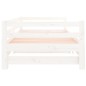 vidaXL Sofá cama extraíble madera maciza de pino blanco 2x(90x190) cm