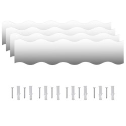 vidaXL Espejos de pared 4 unidades vidrio ondulado 100x23 cm