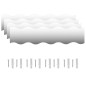 vidaXL Espejos de pared 4 unidades vidrio ondulado 100x23 cm vidaXL Espejos de pared 4 unidades vidrio ondulado 100x23 cm