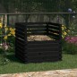 vidaXL Compostador de madera maciza de pino negro 80x80x78 cm vidaXL Compostador de madera maciza de pino negro 80x80x78 cm
