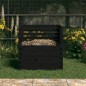 vidaXL Compostador de madera maciza de pino negro 80x80x78 cm vidaXL Compostador de madera maciza de pino negro 80x80x78 cm