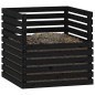 vidaXL Compostador de madera maciza de pino negro 80x80x78 cm vidaXL Compostador de madera maciza de pino negro 80x80x78 cm