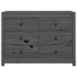vidaXL Armario auxiliar de madera maciza de pino gris 100x40x72 cm vidaXL Armario auxiliar de madera maciza de pino gris 100x40x72 cm