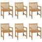 vidaXL Conjunto de comedor de jardín 7 piezas madera maciza de teca vidaXL Conjunto de comedor de jardín 7 piezas madera maciza de teca