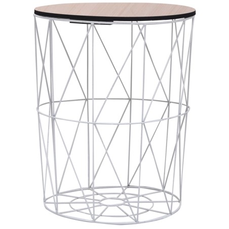 vidaXL Mesa de centro blanco Ø 47 cm