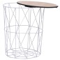 vidaXL Mesa de centro blanco Ø 47 cm vidaXL Mesa de centro blanco Ø 47 cm