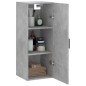 vidaXL Armario de pared gris hormigón 34,5x34x90 cm vidaXL Armario de pared gris hormigón 34,5x34x90 cm