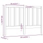 vidaXL Cabecero de cama madera maciza de pino gris 126x4x100 cm vidaXL Cabecero de cama madera maciza de pino gris 126x4x100 cm