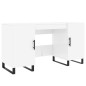 vidaXL Escritorio madera contrachapada blanco brillante 140x50x75 cm vidaXL Escritorio madera contrachapada blanco brillante 140x50x75 cm
