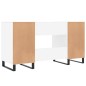 vidaXL Escritorio madera contrachapada blanco brillante 140x50x75 cm vidaXL Escritorio madera contrachapada blanco brillante 140x50x75 cm