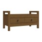 vidaXL Banco de recibidor madera maciza pino marrón miel 80x40x43 cm vidaXL Banco de recibidor madera maciza pino marrón miel 80x40x43 cm