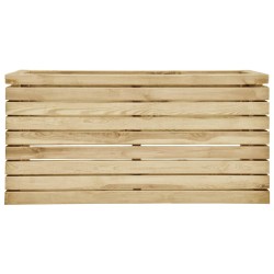 vidaXL Arriate de madera de pino impregnada 100x50x50 cm 