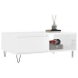 vidaXL Mesa de centro madera de ingeniería blanco brillo 90x60x35 cm vidaXL Mesa de centro madera de ingeniería blanco brillo 90x60x35 cm