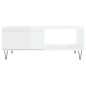 vidaXL Mesa de centro madera de ingeniería blanco brillo 90x60x35 cm vidaXL Mesa de centro madera de ingeniería blanco brillo 90x60x35 cm