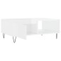 vidaXL Mesa de centro madera de ingeniería blanco brillo 90x60x35 cm vidaXL Mesa de centro madera de ingeniería blanco brillo 90x60x35 cm